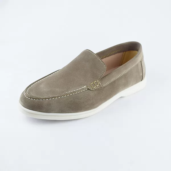 Mocassin pour homme 112 gris clair daim  ..........  miniature